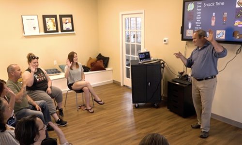 An American Sign Language class at Allies in Caring
