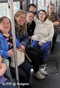 Arc of Monmouth cliens on bus during NJTIP @ Rutgers training