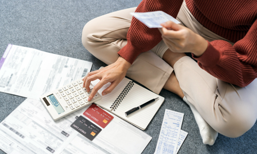 Paying bills, managing money