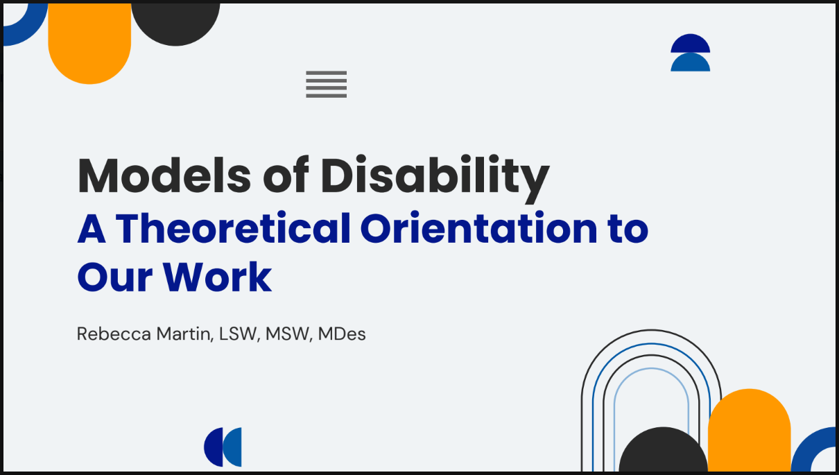Models of Disability webinar